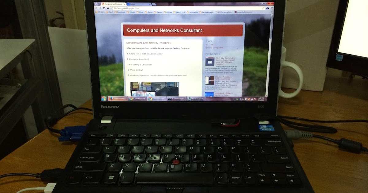 Computers and Networks Consultant Laptop buying guide for Pinoy
